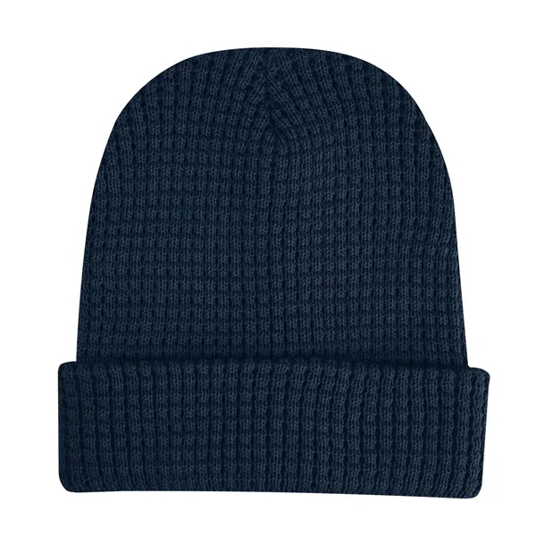 Waffle knit pattern beanie made with rPET materials.... from ASI 61125 Hit Promotional Products / Hit®