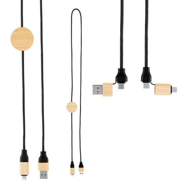3' 60W Bamboo & rPET Fast Charging Cable... from ASI 61125 Hit Promotional Products / Hit®