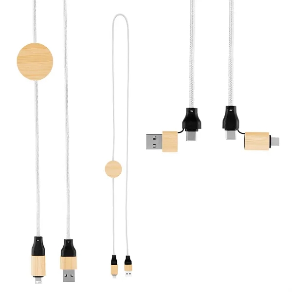 3' 60W Bamboo & rPET Fast Charging Cable... from ASI 61125 Hit Promotional Products / Hit®
