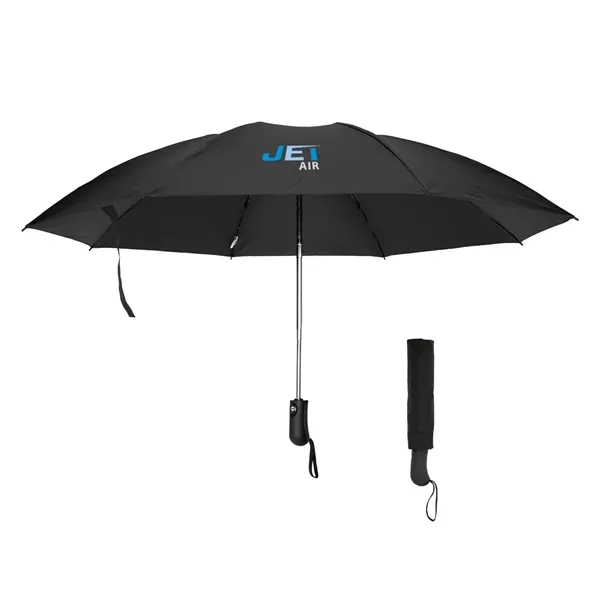 Inversion umbrella with 46" arc, auto-open and close and two-tone handle.... from ASI 61125 Hit Promotional Products / Hit®