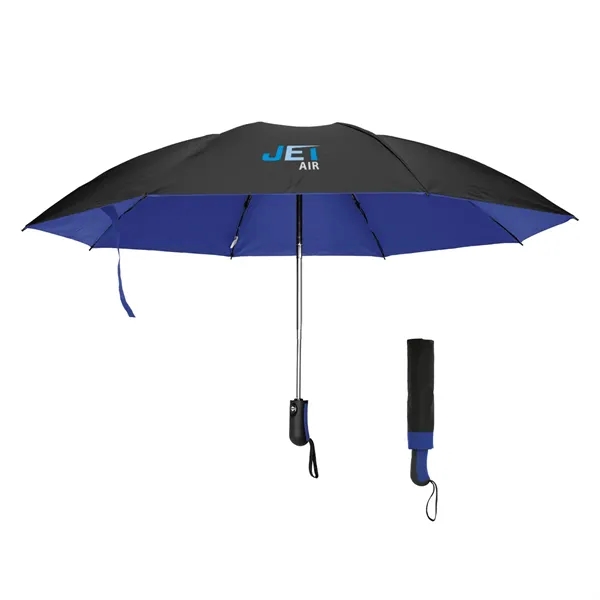 Inversion umbrella with 46" arc, auto-open and close and two-tone handle.... from ASI 61125 Hit Promotional Products / Hit®