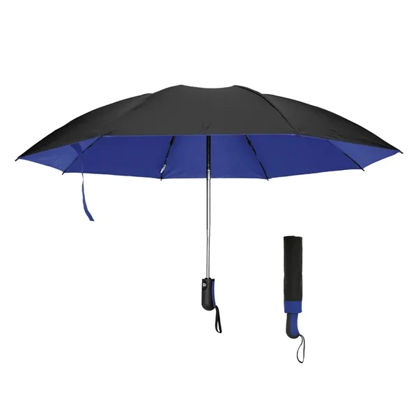 Inversion umbrella with 46" arc, auto-open and close and two-tone handle.... from ASI 61125 Hit Promotional Products / Hit®