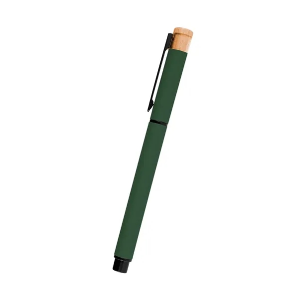 Recycled aluminum gel pen with removable cap and bamboo accent.... from ASI 61125 Hit Promotional Products / Hit®