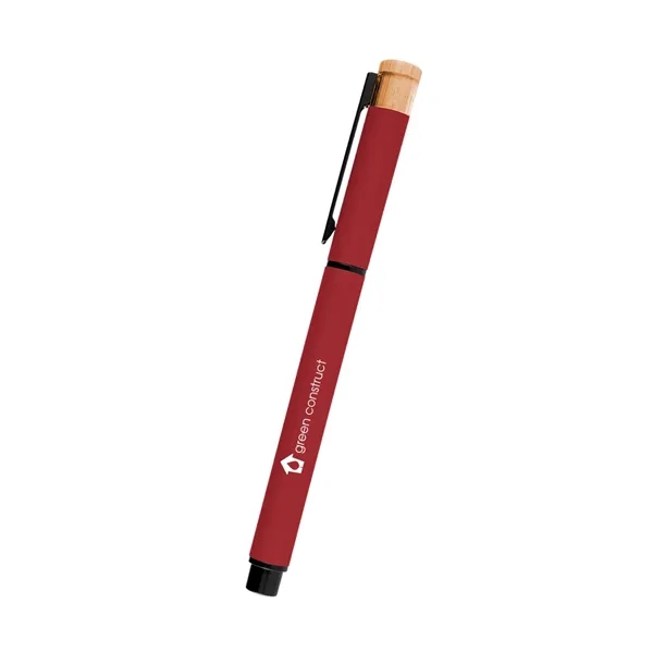Recycled aluminum gel pen with removable cap and bamboo accent.... from ASI 61125 Hit Promotional Products / Hit®