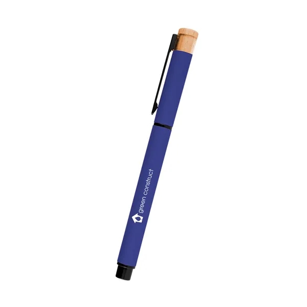 Recycled aluminum gel pen with removable cap and bamboo accent.... from ASI 61125 Hit Promotional Products / Hit®