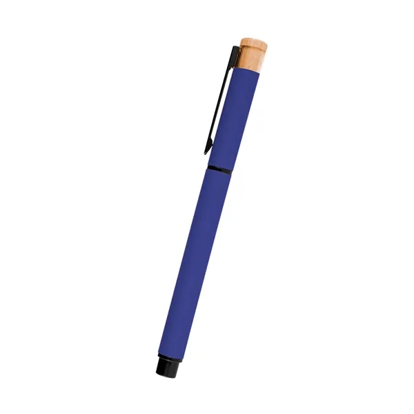 Recycled aluminum gel pen with removable cap and bamboo accent.... from ASI 61125 Hit Promotional Products / Hit®