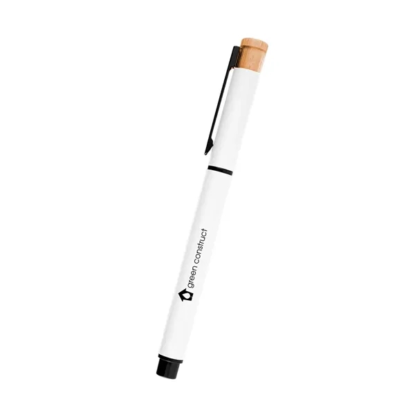 Recycled aluminum gel pen with removable cap and bamboo accent.... from ASI 61125 Hit Promotional Products / Hit®