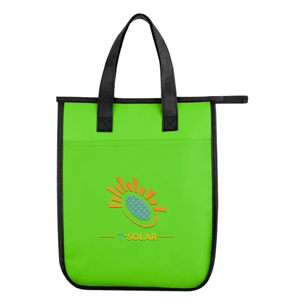Non-woven, water-resistant cooler bag with insulating foam, zippered main compartment and... from ASI 61125 Hit Promotional Products / Hit®