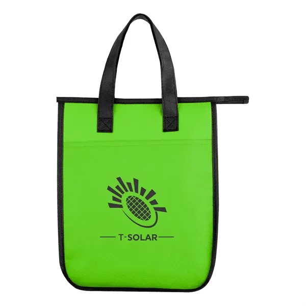 Non-woven, water-resistant cooler bag with insulating foam, zippered main compartment and... from ASI 61125 Hit Promotional Products / Hit®