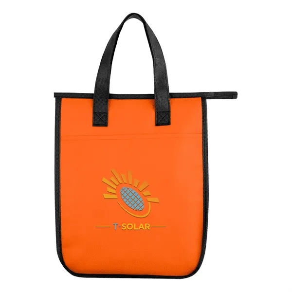 Non-woven, water-resistant cooler bag with insulating foam, zippered main compartment and... from ASI 61125 Hit Promotional Products / Hit®