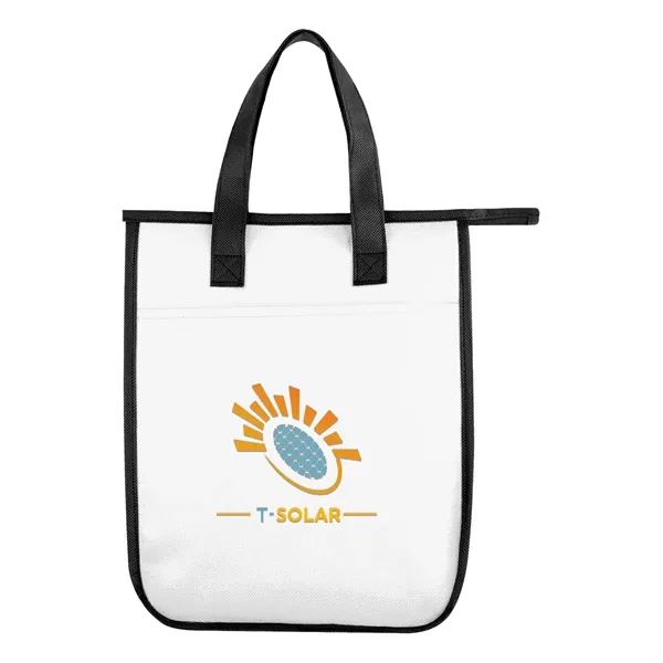 Non-woven, water-resistant cooler bag with insulating foam, zippered main compartment and... from ASI 61125 Hit Promotional Products / Hit®