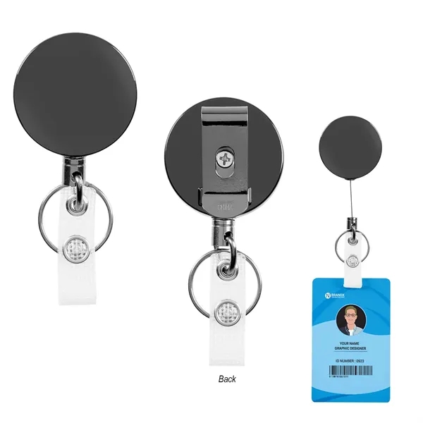 Badge holder with 31 1/2" retractable cord and split ring attachment.... from ASI 61125 Hit Promotional Products / Hit®