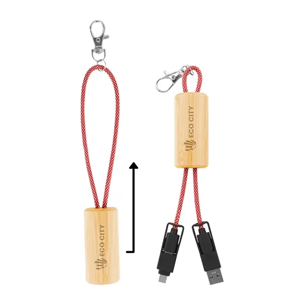 Multi-charging cables with bamboo slider barrel.... from ASI 61125 Hit Promotional Products / Hit®