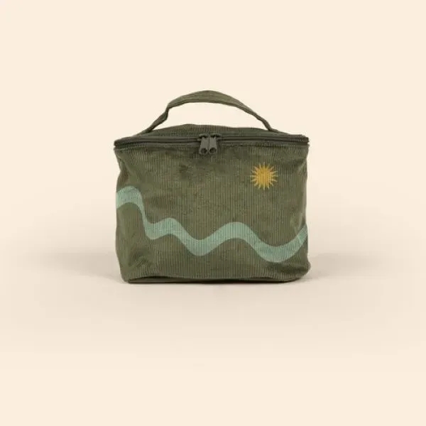 Rectangular corduroy make-up kit with a zippered closure.... from ASI 74710 Numo