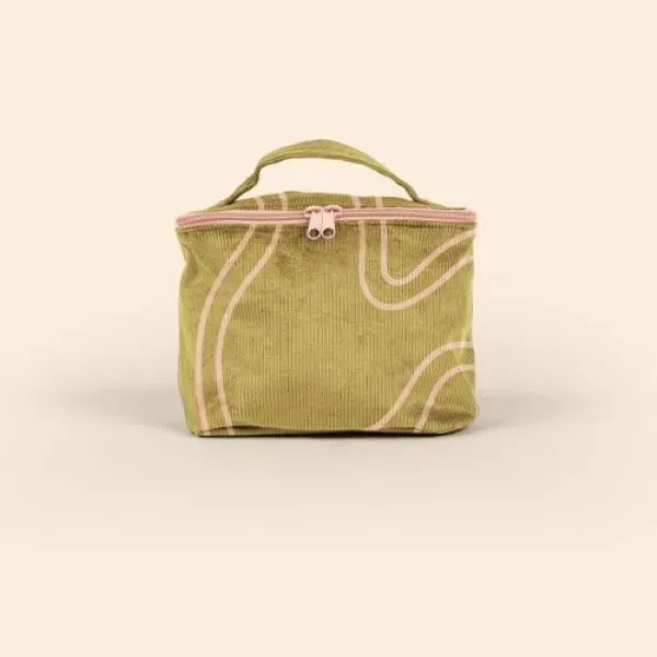 Rectangular corduroy make-up kit with a zippered closure.... from ASI 74710 Numo