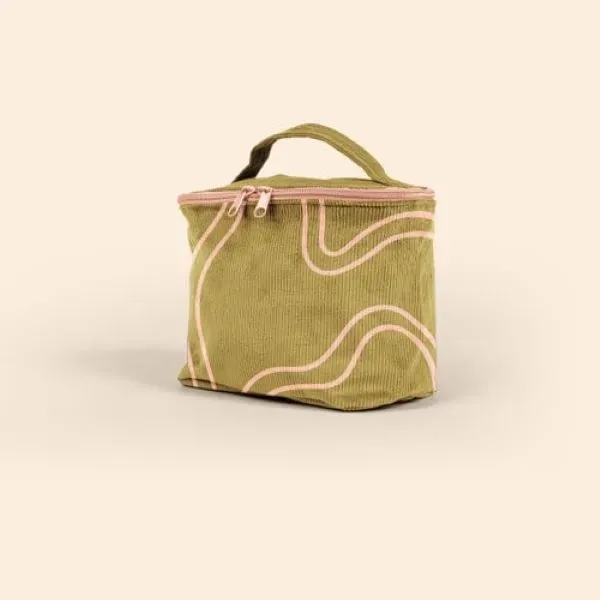 Rectangular corduroy make-up kit with a zippered closure.... from ASI 74710 Numo