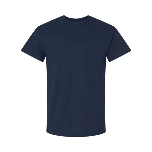 Adult T-shirt with a pocket of 6.0 oz preshrunk 100% cotton.... from ASI 84358 S&S Activewear