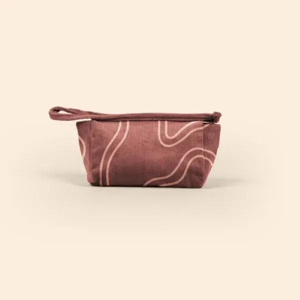 7" x 5" x 3" Corduroy travel pouch with zippered closure,... from ASI 74710 Numo