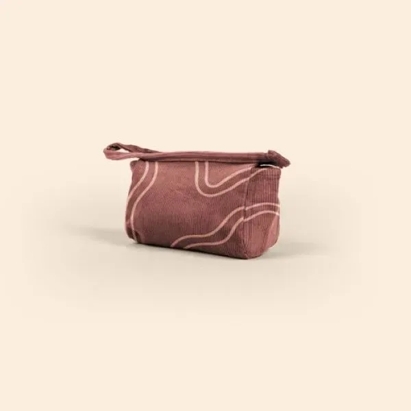 7" x 5" x 3" Corduroy travel pouch with zippered closure,... from ASI 74710 Numo