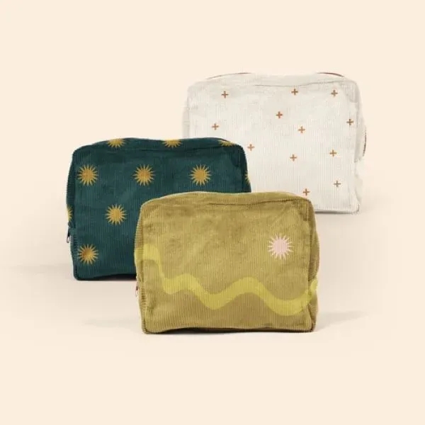 8.5" x 6" x 2.5" corduroy pouch with zippered closure and... from ASI 74710 Numo