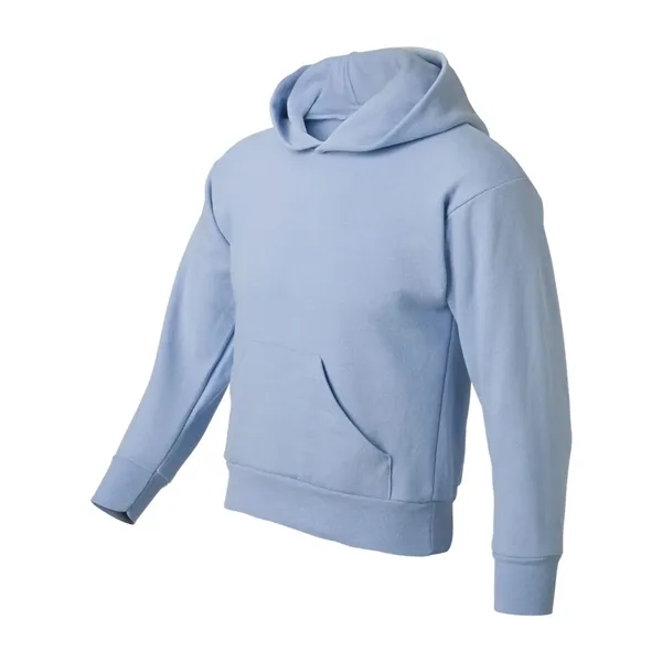 Youth hoodie made of cotton/polyester fleece with a tag-free neck label... from ASI 84358 S&S Activewear
