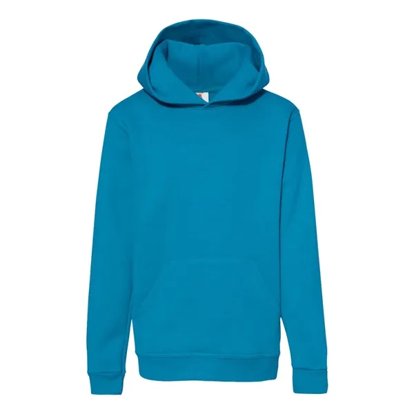 Youth hoodie made of cotton/polyester fleece with a tag-free neck label... from ASI 84358 S&S Activewear