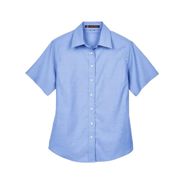 Harriton Women's Stain-Release Short Sleeve Oxford Shirt... from ASI 84358 S&S Activewear