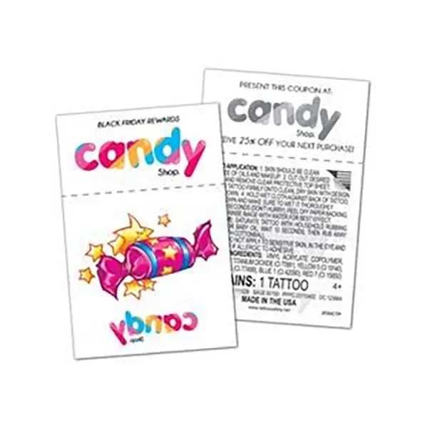 2" x 3" Custom Tear & Share Temporary Tattoo Sheet. Great... from ASI 43530 California Tattoos