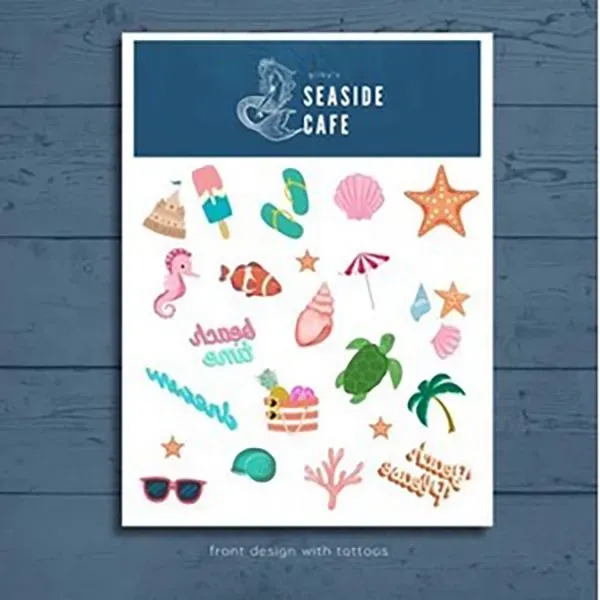 3" x 4" Self-Header Temporary Tattoo Sheet with a 1.5" header... from ASI 43530 California Tattoos