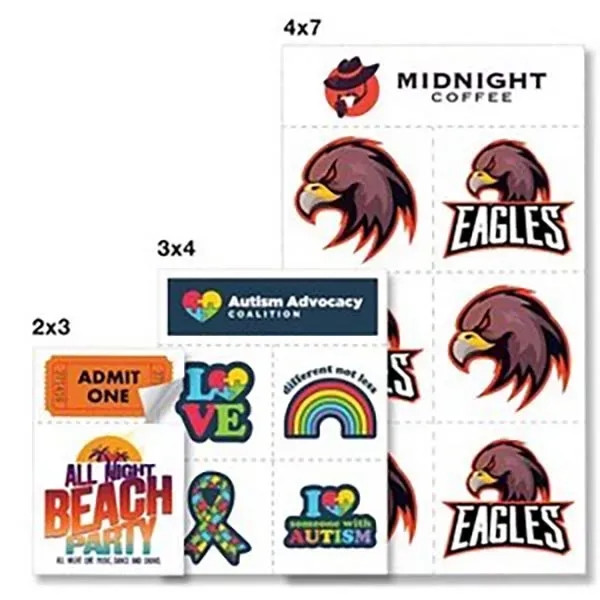 2" x 3" Custom Tear & Share Temporary Tattoo Sheet. Great... from ASI 43530 California Tattoos