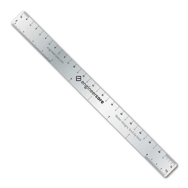 12 inch .020 stainless steel ruler with architect & engineer scales.... from ASI 53430 Executive Line / Executive Line®
