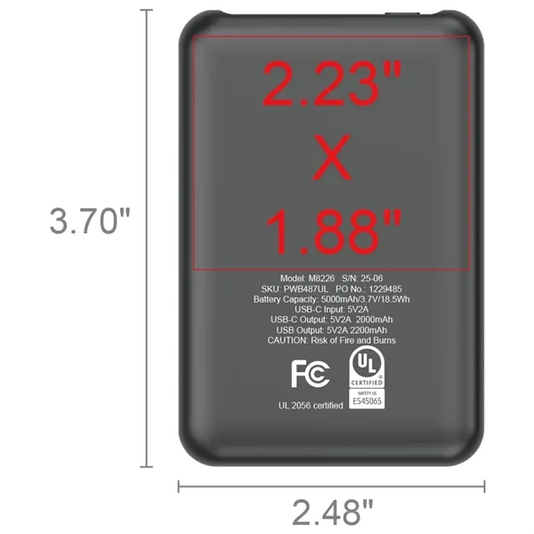 CurveVolt Powerbank 5000: Compact, UL-certified 5000mAh power bank. Perfect daily charger... from ASI 90154 Sunjoy Group Inc