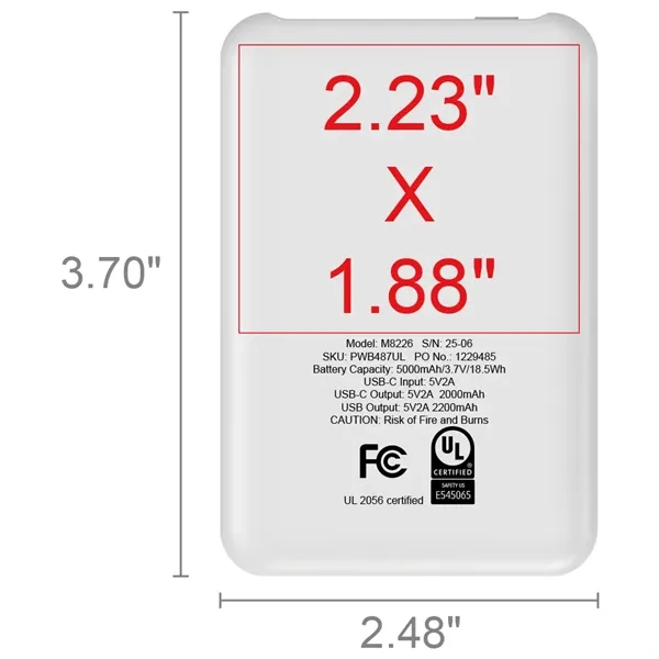 CurveVolt Powerbank 5000: Compact, UL-certified 5000mAh power bank. Perfect daily charger... from ASI 90154 Sunjoy Group Inc