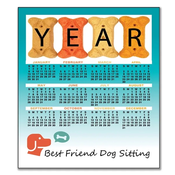 Flexible non-toxic 30 mil calendar magnet with 3.5"H x 4"W measurements... from ASI 54040 Fey Promo / Magna-Tel by Fey