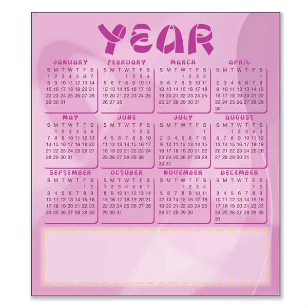 Flexible non-toxic 30 mil calendar magnet with 3.5"H x 4"W measurements... from ASI 54040 Fey Promo / Magna-Tel by Fey