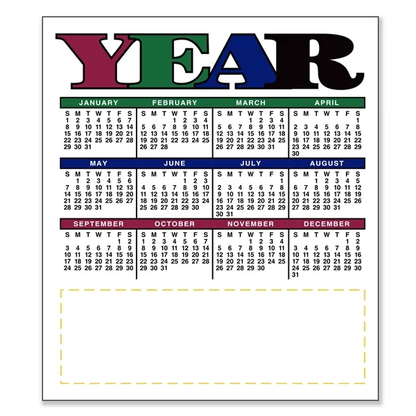 Flexible non-toxic 30 mil calendar magnet with 3.5"H x 4"W measurements... from ASI 54040 Fey Promo / Magna-Tel by Fey