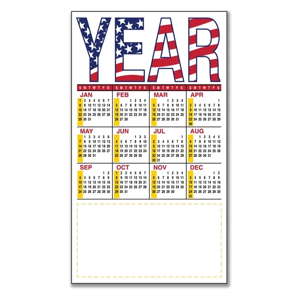 Large, flexible, non-toxic, magnetic, calendar measuring 7"H x 4"W with 20... from ASI 54040 Fey Promo / Magna-Tel by Fey