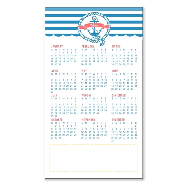 Large, flexible, non-toxic, magnetic, calendar measuring 7"H x 4"W with 20... from ASI 54040 Fey Promo / Magna-Tel by Fey