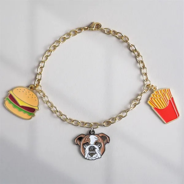 Custom Diestruck 3 Charm Bracelet on a 9" chain. Up to... from ASI 61966 HPG / BCG Creations HPG Gold