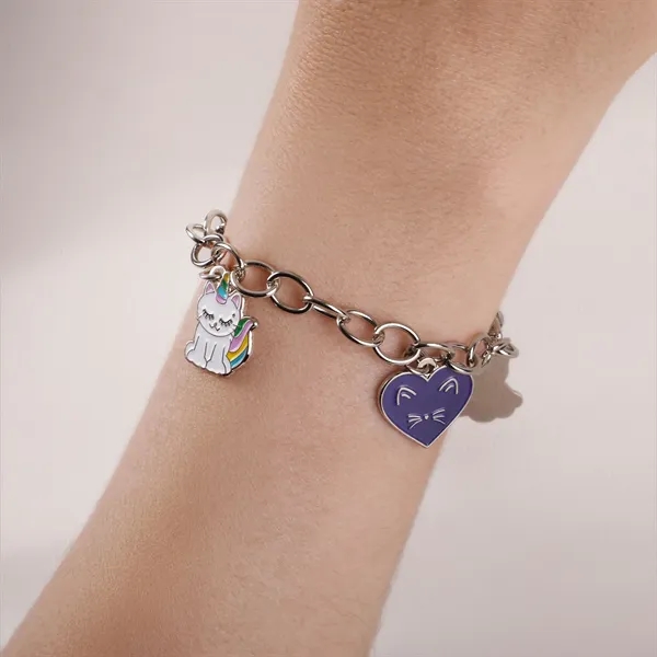 Custom Diestruck 3 Charm Bracelet on a 9" chain. Up to... from ASI 61966 HPG / BCG Creations HPG Gold