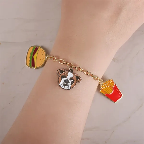 Custom Diestruck 3 Charm Bracelet on a 9" chain. Up to... from ASI 61966 HPG / BCG Creations HPG Gold