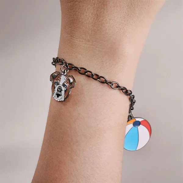 Custom Diestruck 2 Charm Bracelet on a 9" chain. Up to... from ASI 61966 HPG / BCG Creations HPG Gold