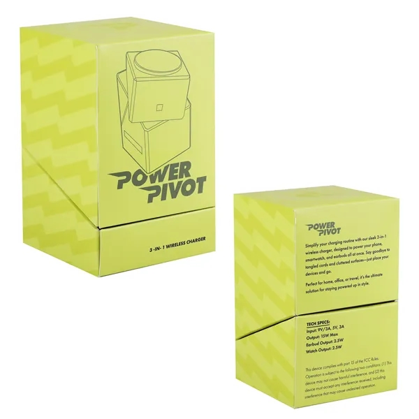 3-in-1 wireless charger with rotating face, dedicated zones & sleek design... from ASI 61966 HPG / OrigAudio