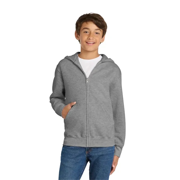 Port & Company - Youth Core Fleece Full-Zip Hooded Sweats...... from ASI 84863 SanMar