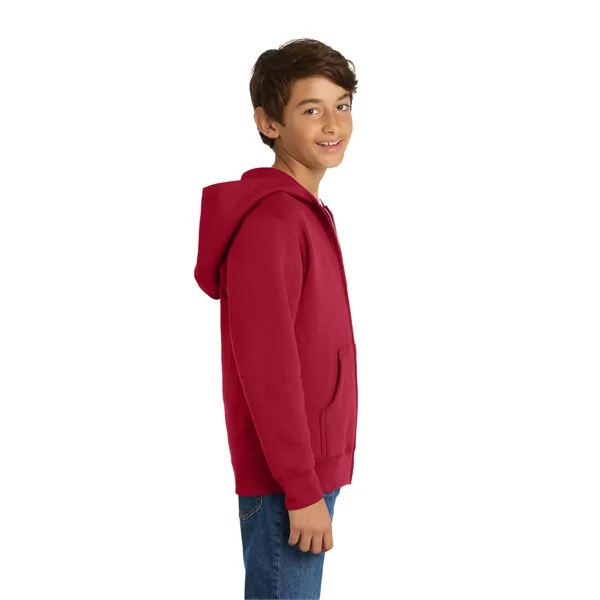 Port & Company - Youth Core Fleece Full-Zip Hooded Sweats...... from ASI 84863 SanMar