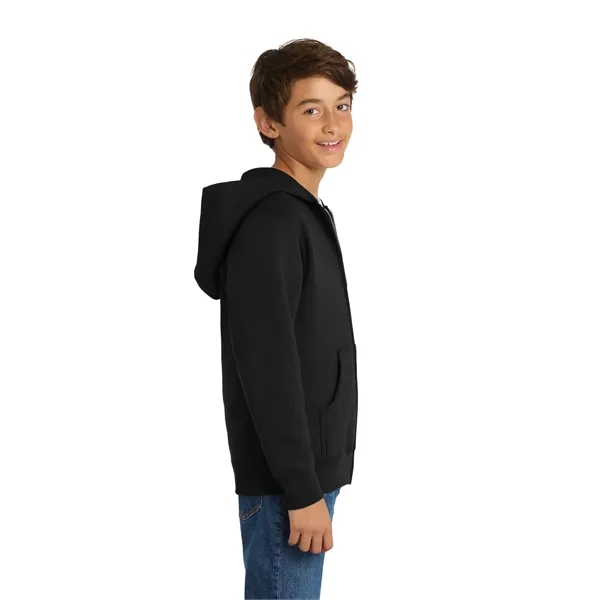 Port & Company - Youth Core Fleece Full-Zip Hooded Sweats...... from ASI 84863 SanMar