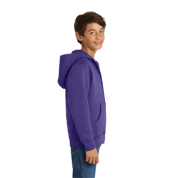 Port & Company - Youth Core Fleece Full-Zip Hooded Sweats...... from ASI 84863 SanMar