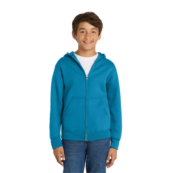 Port & Company - Youth Core Fleece Full-Zip Hooded Sweats...... from ASI 84863 SanMar