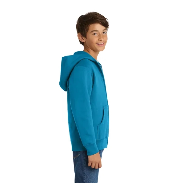 Port & Company - Youth Core Fleece Full-Zip Hooded Sweats...... from ASI 84863 SanMar