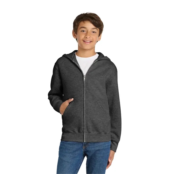 Port & Company - Youth Core Fleece Full-Zip Hooded Sweats...... from ASI 84863 SanMar